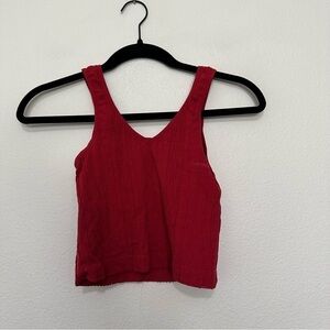 Willow + root buckle seamless red cropped tank top women’s size XS/S